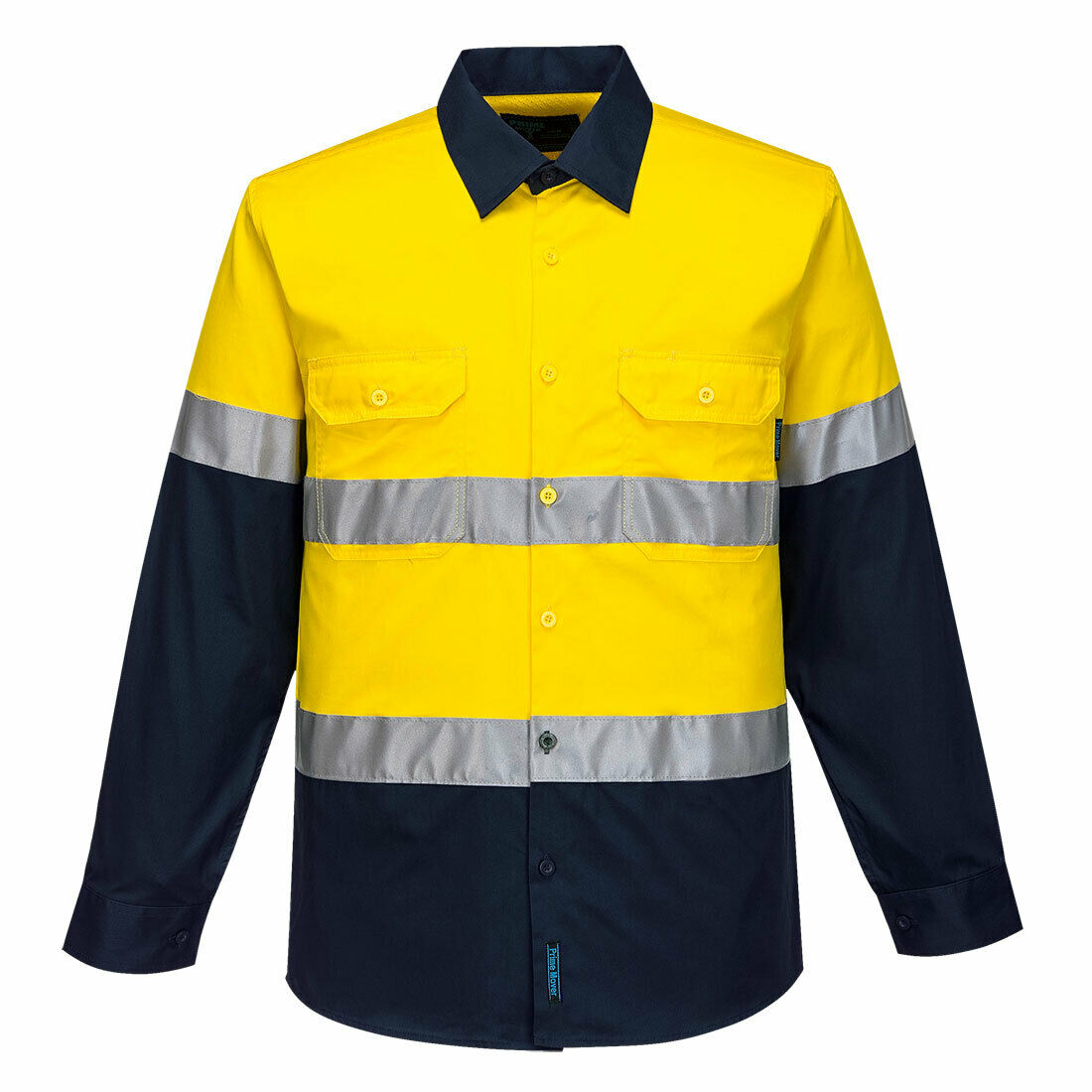 Portwest Mens Prime Mover Taped Hi-Vis Lightweight Long Sleeve Shirt Work MA801-Collins Clothing Co