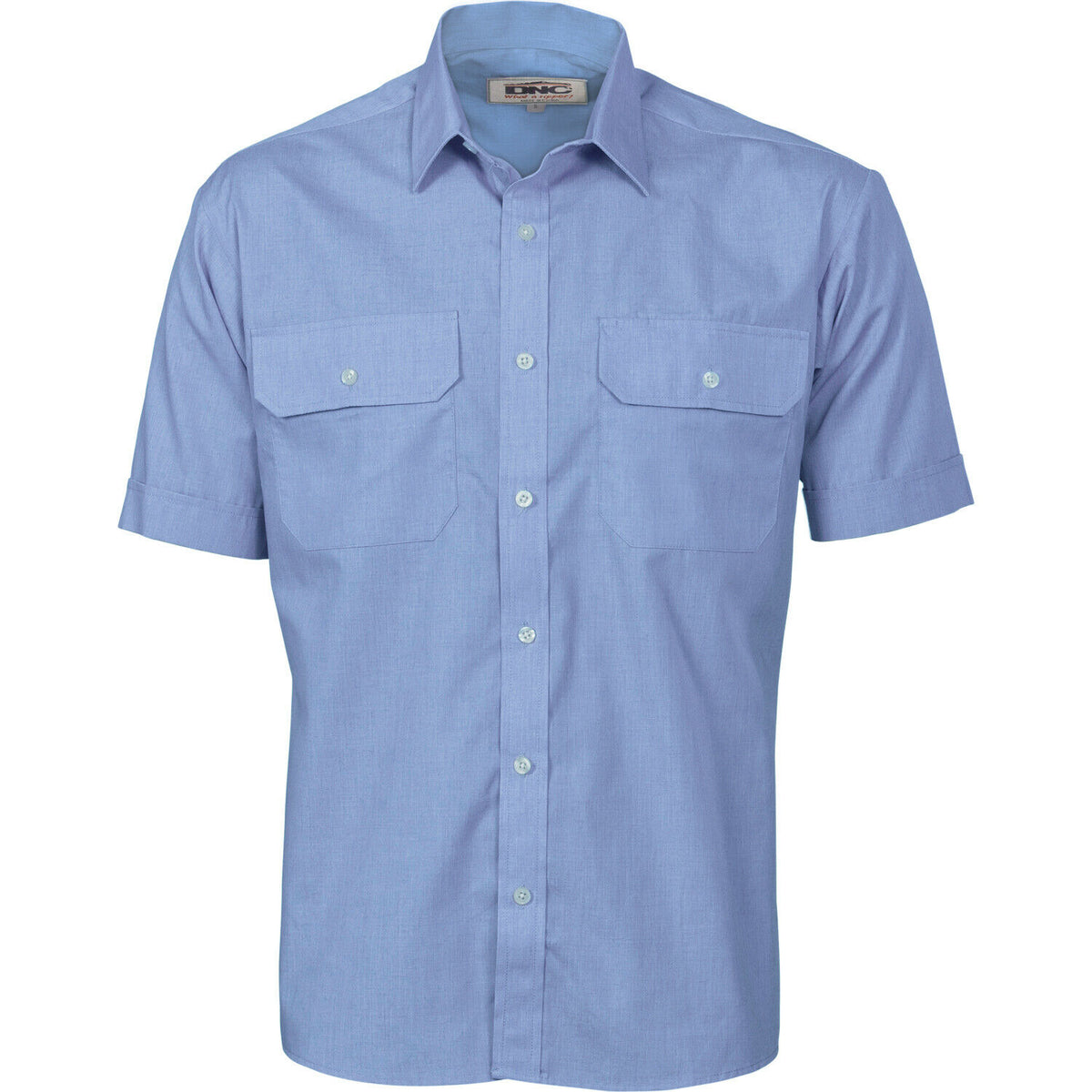 DNC Workwear Mens  Polyester Cotton Work Shirt Short Sleeve Business Casual 3211