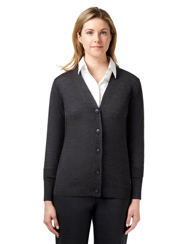 NNT Womens Pure Wool Long Length Business Cardigan Wide Neck Body Warmer CAT5B3-Collins Clothing Co