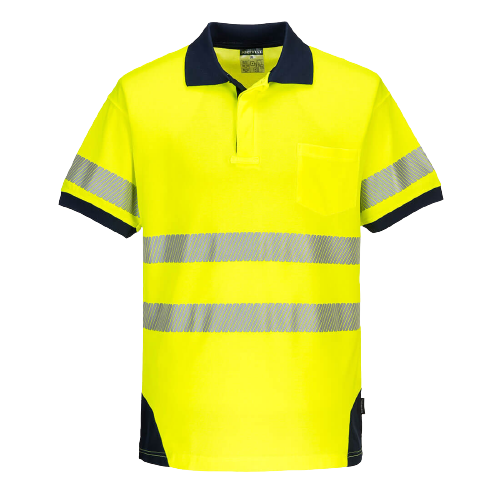 Portwest PW3 Hi-Vis Polo Shirt S/S Breathable 2 Tone Reflective Work Safety T182-Collins Clothing Co