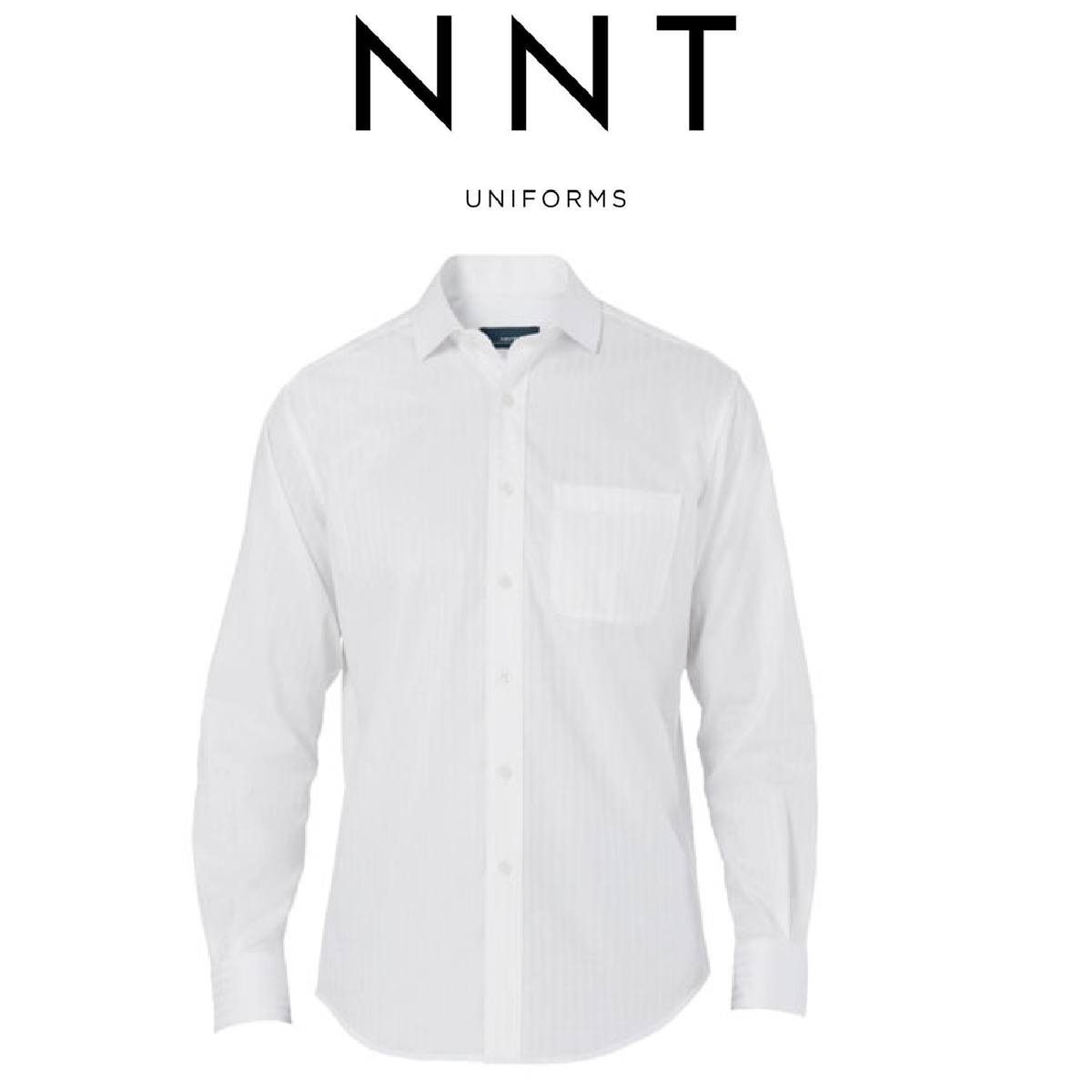 NNT Mens Dobby Long Sleeve Business Cotton Check Shirt Classic Formal CATDWY