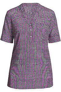 NNT Womens Pixel Print S/S Tunic V Neck Collar Sleeve Vents CAT9R9-Collins Clothing Co