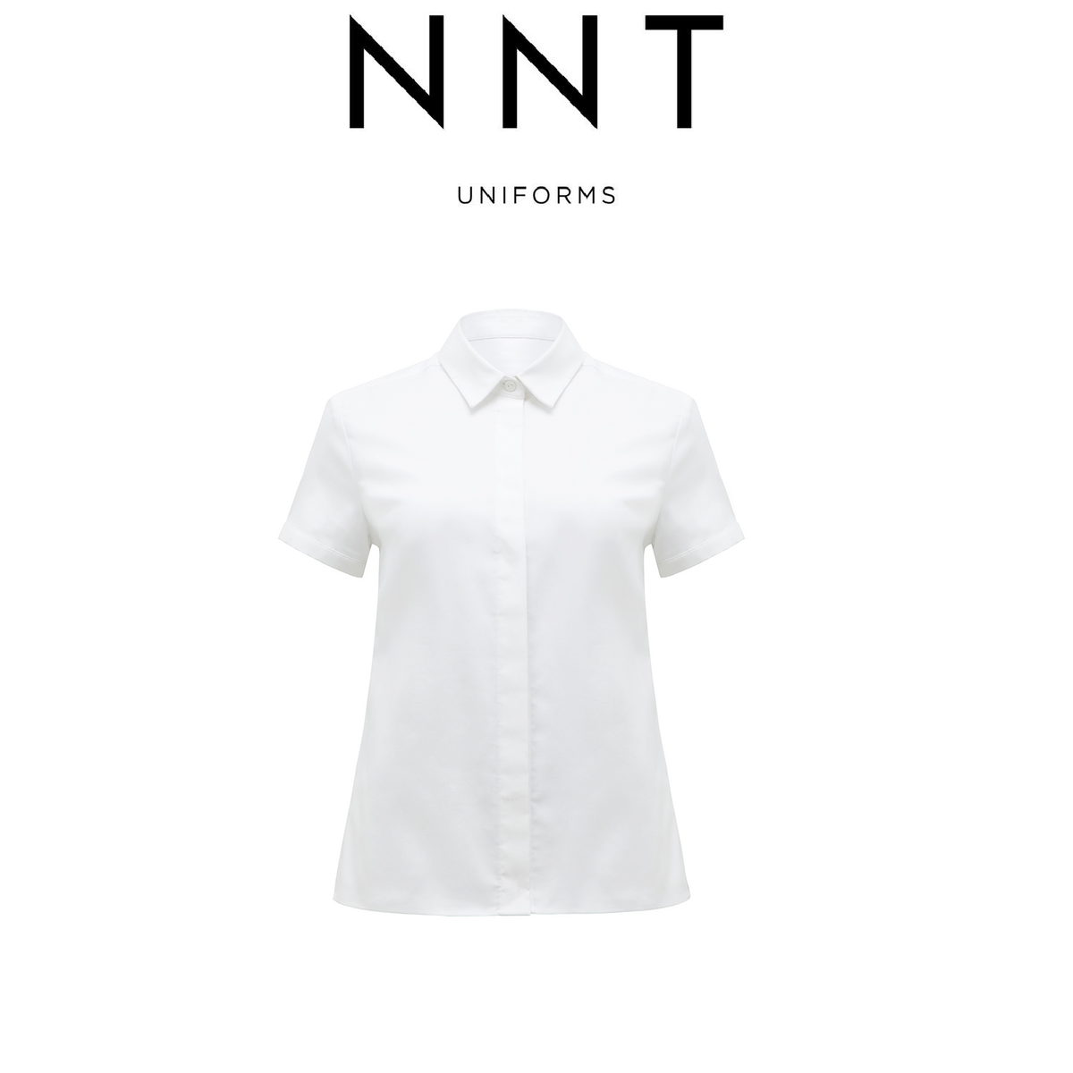 NNT Womens Short Sleeve Formal Shirt Comfort Cotton Blend Business Shirts CATU5G