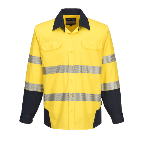 Portwest PW3 Shirt 2 Tone Lightweight Reflective Tape Work Safety PW372