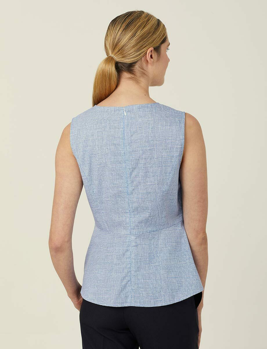 NNT Womens Avignon Abstract Sleeveless Shell Top Flattering Waist Comfort CATUK9-Collins Clothing Co