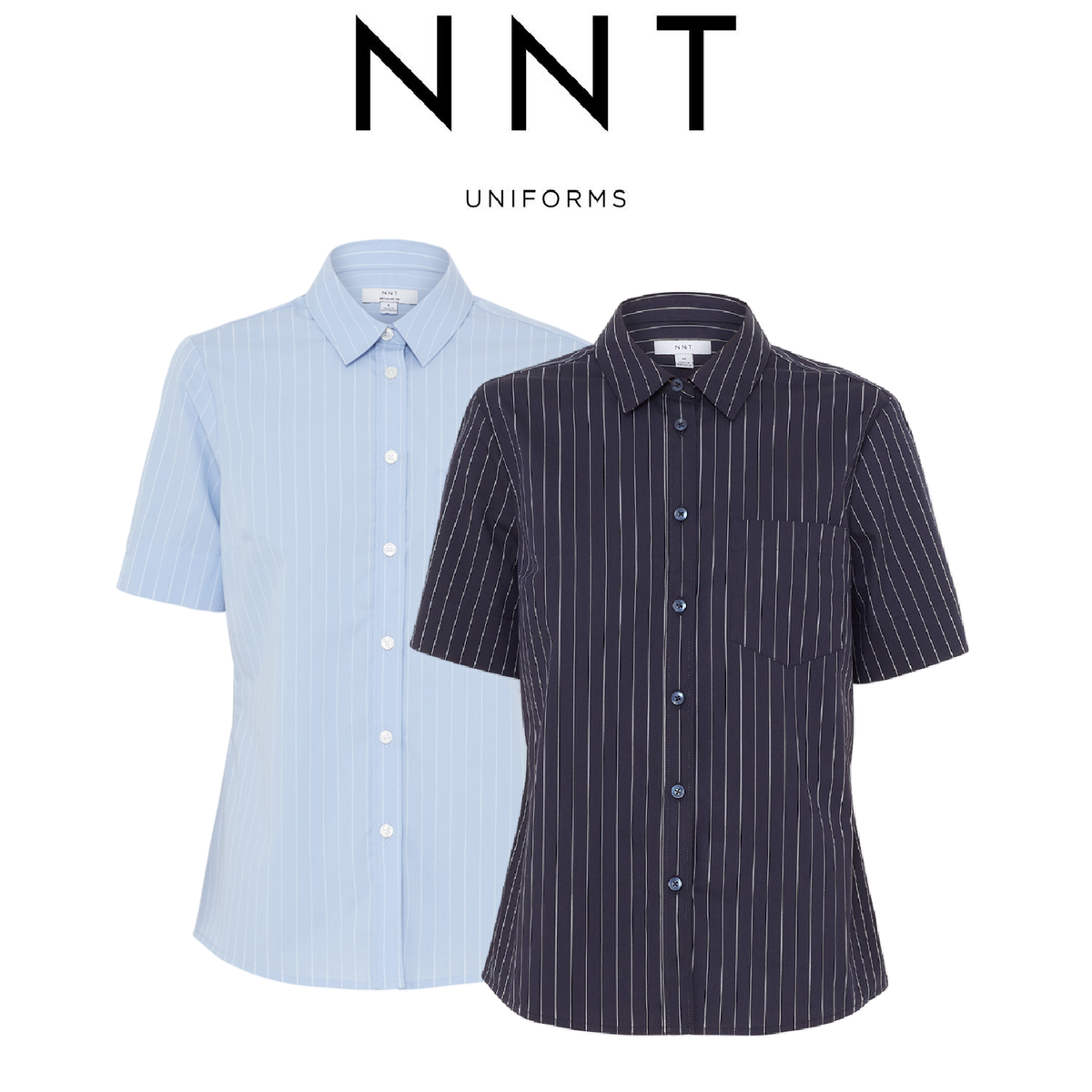 NNT Womens Avignon Pintripe Short Sleeve Slim Casual Shirt  Business CATUK6