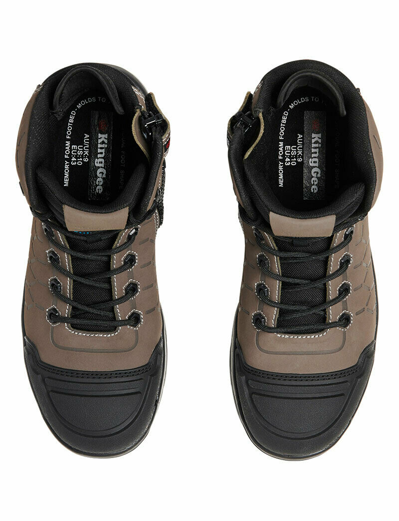 KingGee Mens Quantum Premium Quality Boots Leather Light Safety Work K27120-Collins Clothing Co