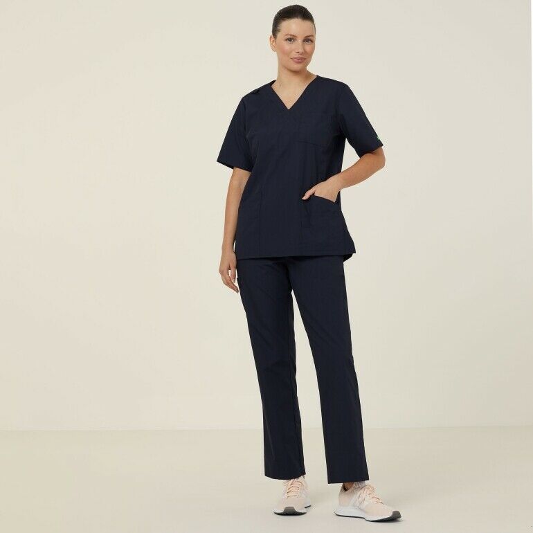 NNT Uniforms Womens Mayo Scrub Top Durable Nurse Poly Cotton Chest Pocket CATUMN