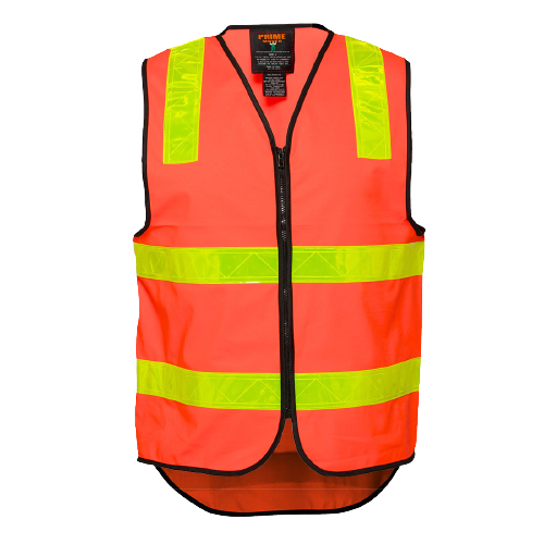 Portwest Vic Roads Style Vest 2 Tone Hi Vis Reflective Taped Work Safety MV338-Collins Clothing Co