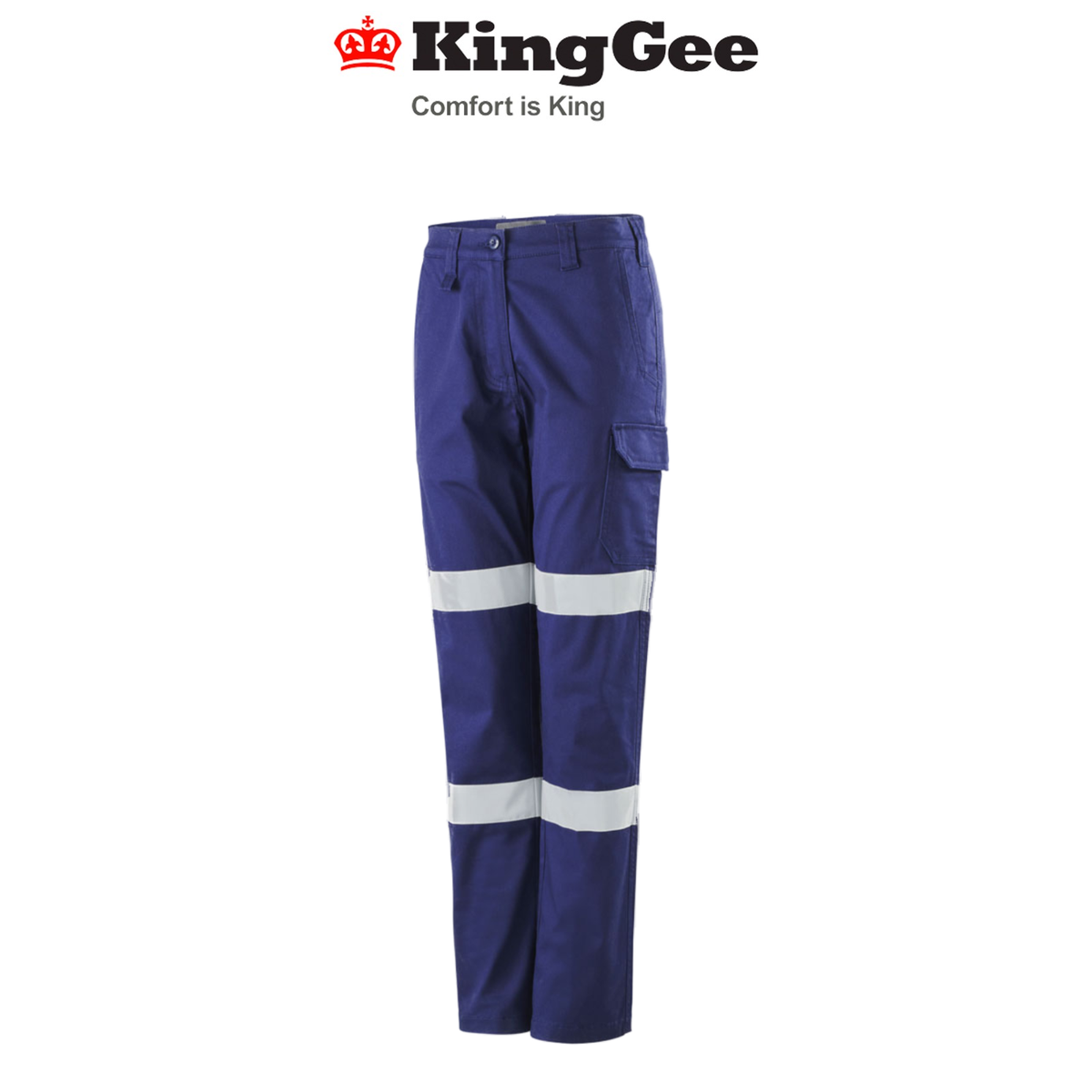 KingGee Womens Stretch Bio Motion Pant Reflective Safety Work Pants Comfy K43010