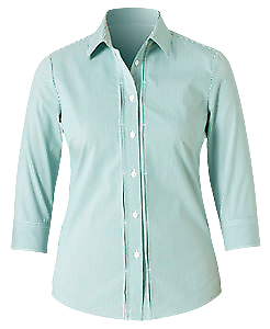 NNT Mens Stretch Cotton Blend Stripe 3/4 Sleeve Tuck Long Sleeve Shirt CAT4Q0
