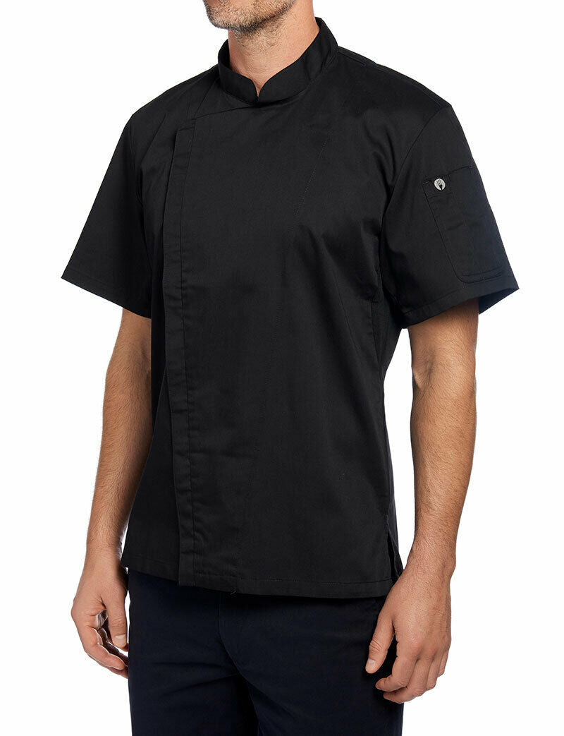 NNT Unisex Adults Cannes Press Stud Front Jacket Chef Classic Fit Work CATP5L-Collins Clothing Co