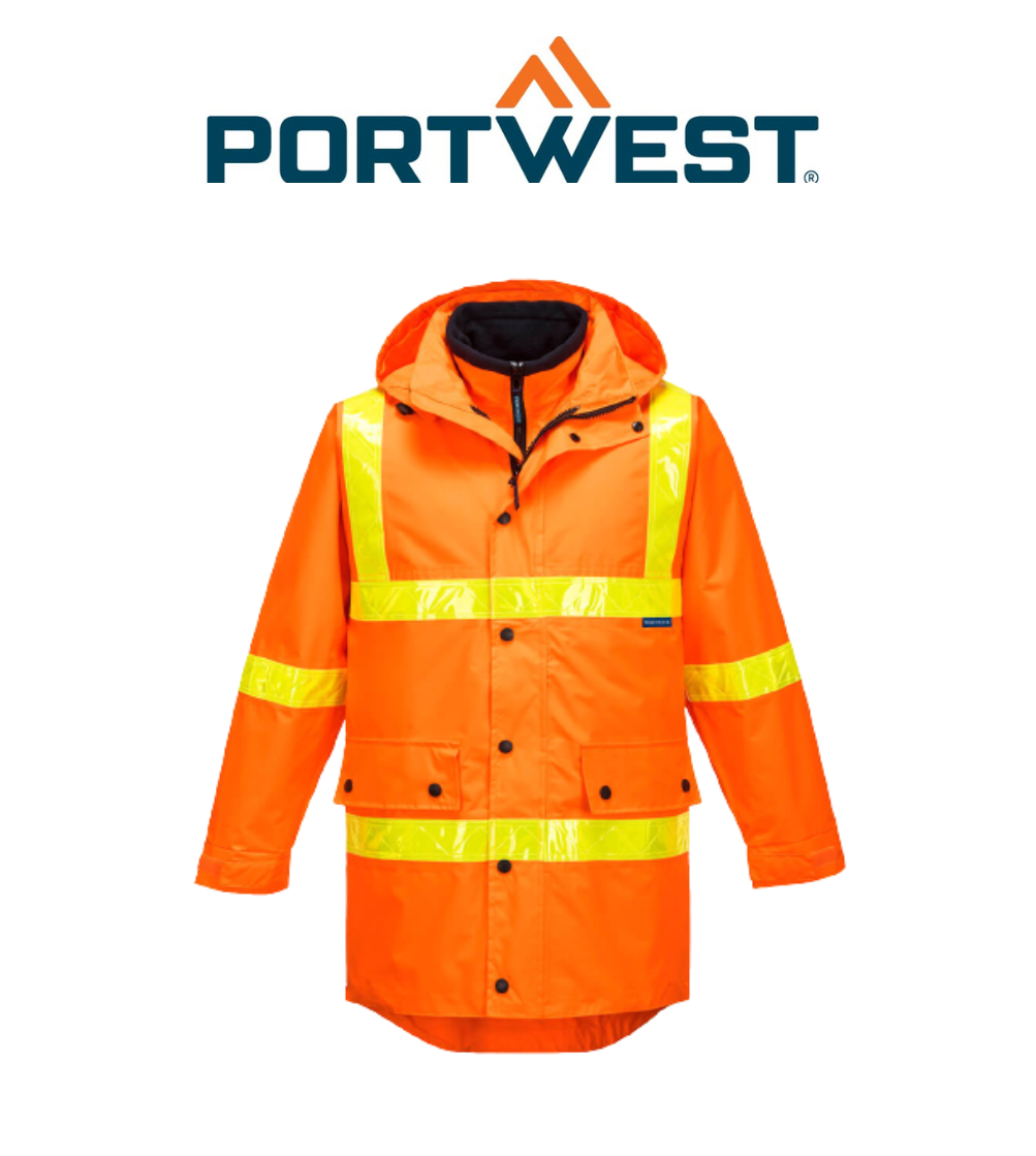 Portwest Squizzy Day/Night 4-in-1 Jacket with Micro Prism Tape Safety Work MJ885