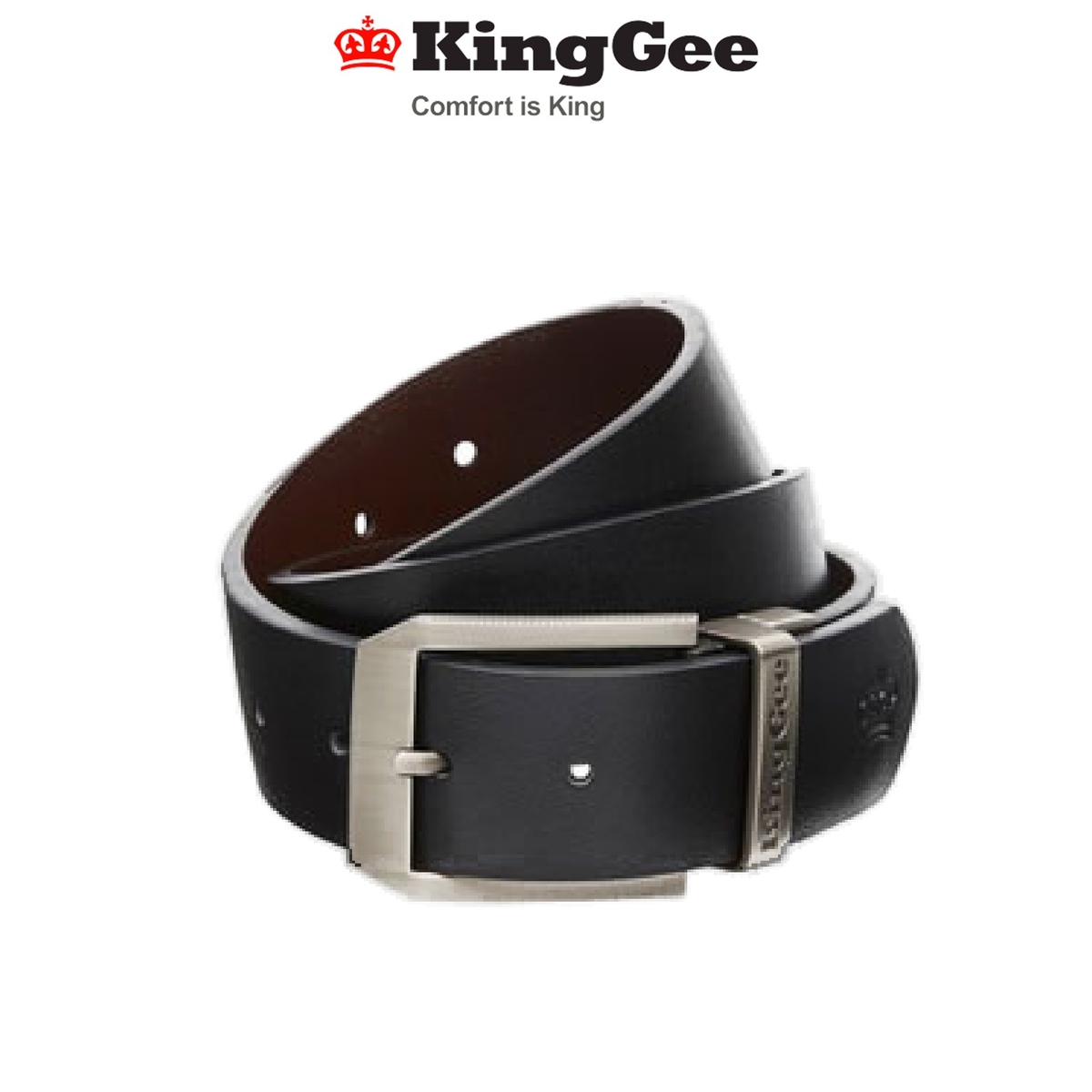kinggee mens smart casuals belt genuine leather reversible buckle k61227 