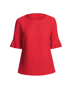 NNT Womens Fluted Sleeve Top Classic Fit round Neck Blouse CATU5T-Collins Clothing Co