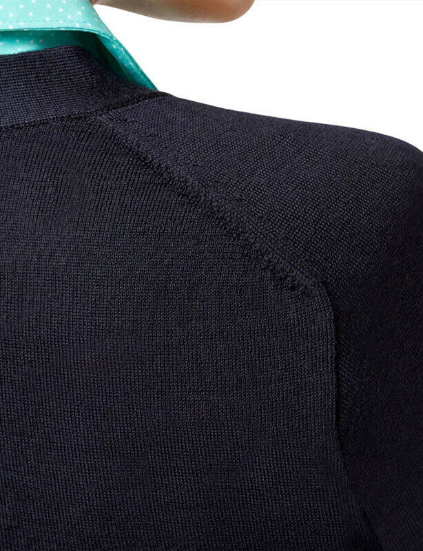 NNT Womens Wool Rich Short Sleeve Rib Trim Cardigan Business Body Warmer CAT5BJ-Collins Clothing Co