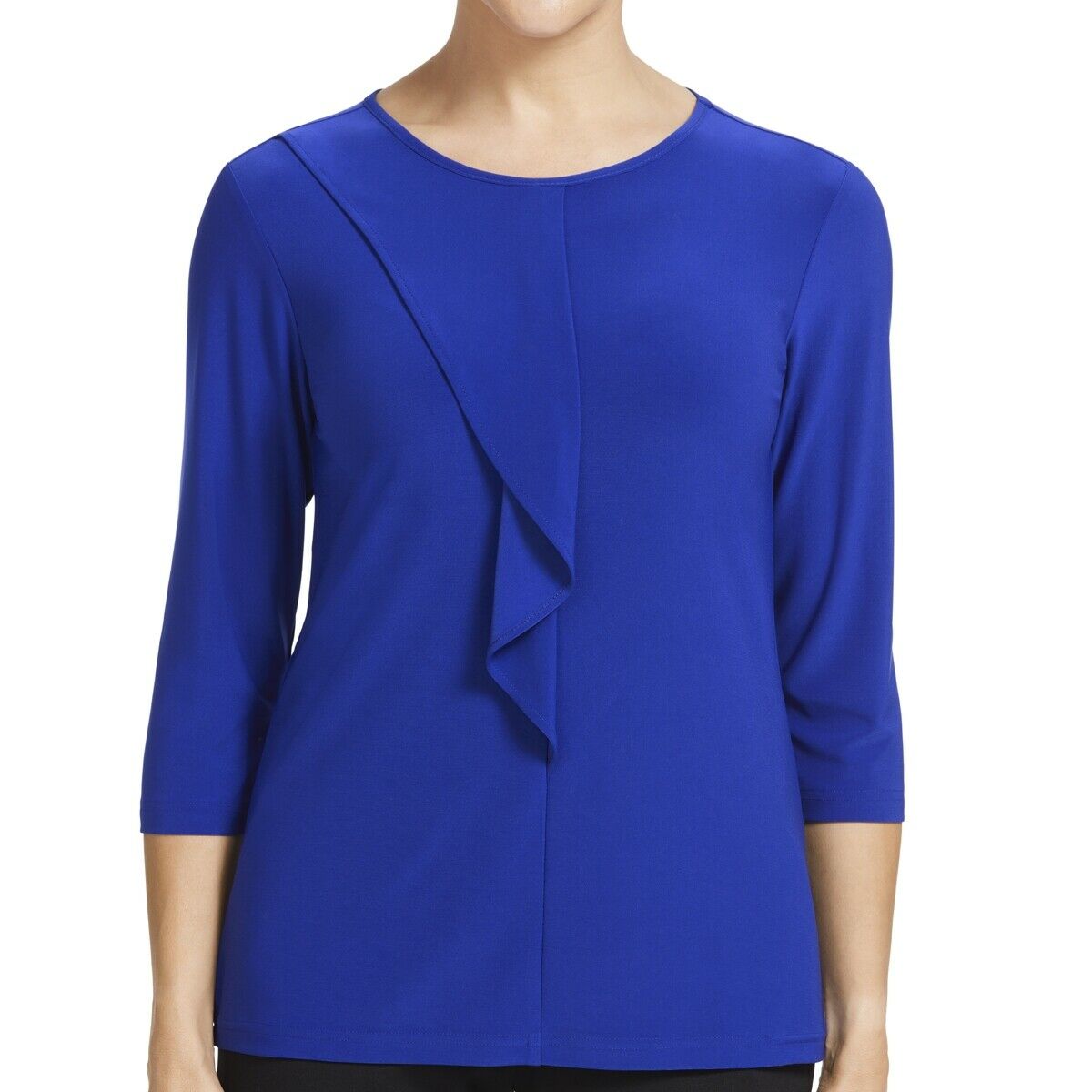 Womens NNT Blouse Soft Jersey 3/4 Round Neck T-Top Casual Corporate Top CATU9Q-Collins Clothing Co