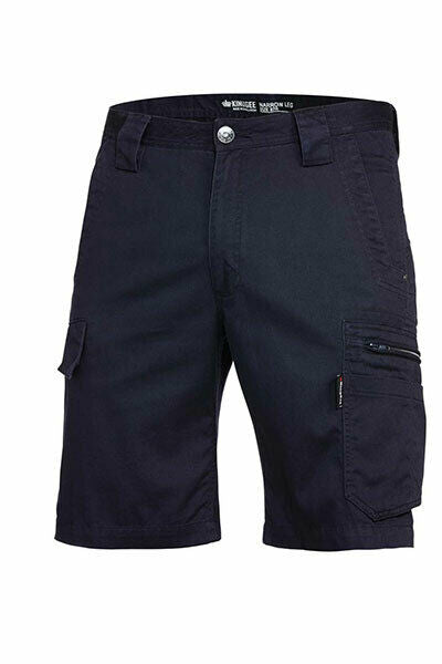 KingGee Mens Tradie Summer Cargo Shorts Narrow Fit Comfy Cotton Workwear K17340