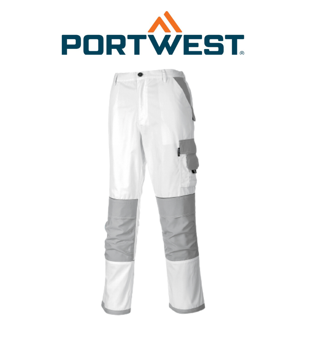 Portwest Painters Pro Trouser Reflective White Taped Work Safety KS54