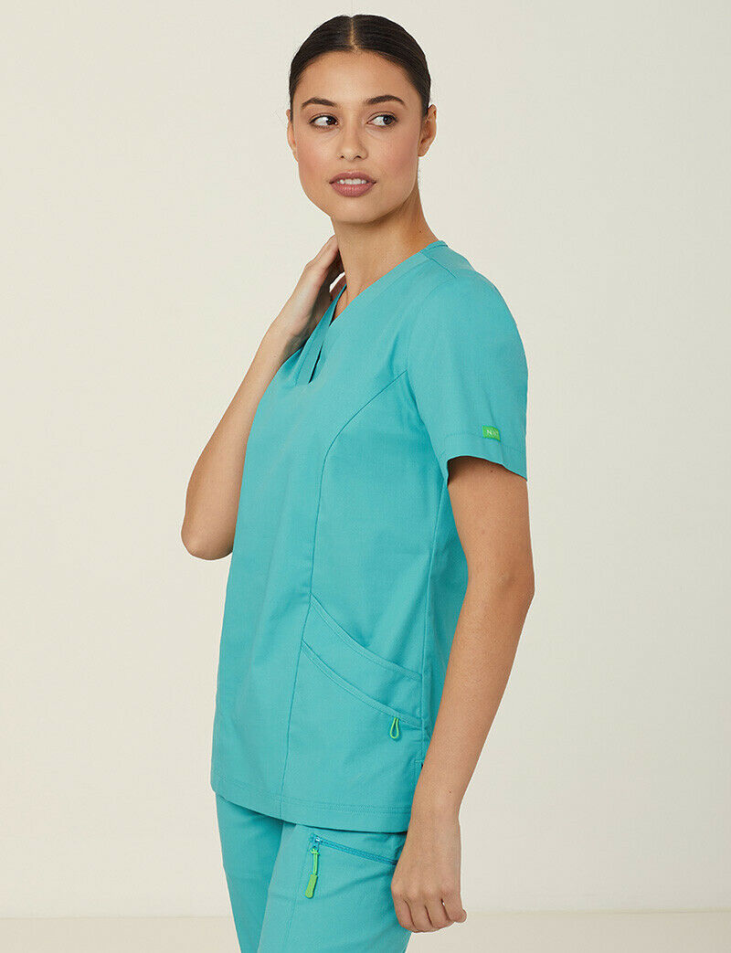 NNT Uniform Womens Next Gen Antibacterial Florence Scrub Top V Neck Nurse CATULM-Collins Clothing Co