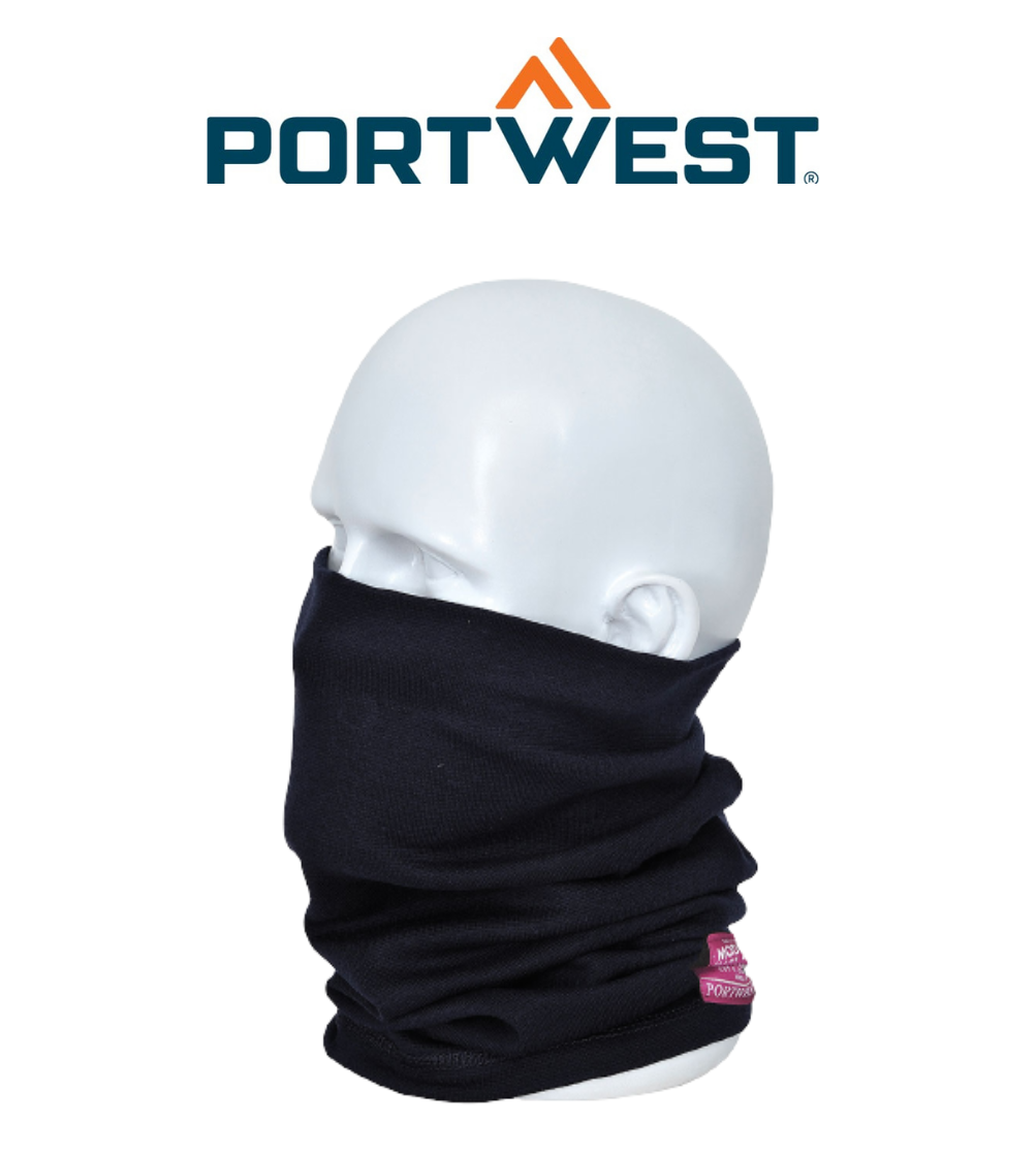 Portwest Flame Resistant Anti-Static Neck Tube Hi Vis 50+ UPF Fabric FR19