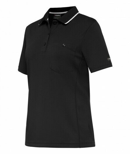 KingGee WorkCool Womens Spliced Polo S/S Shirt Comfort Work Hyperfreeze K44740