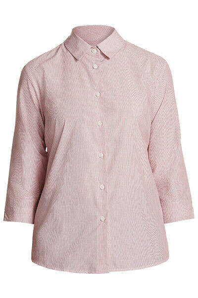 NNT Womens Textured Stripe 3/4 Sleeve Formal Shirt Cotton Blend Business CATU63-Collins Clothing Co