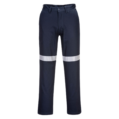 Portwest Straight Leg Pants with Tape Lightweight Reflective Tape MW705