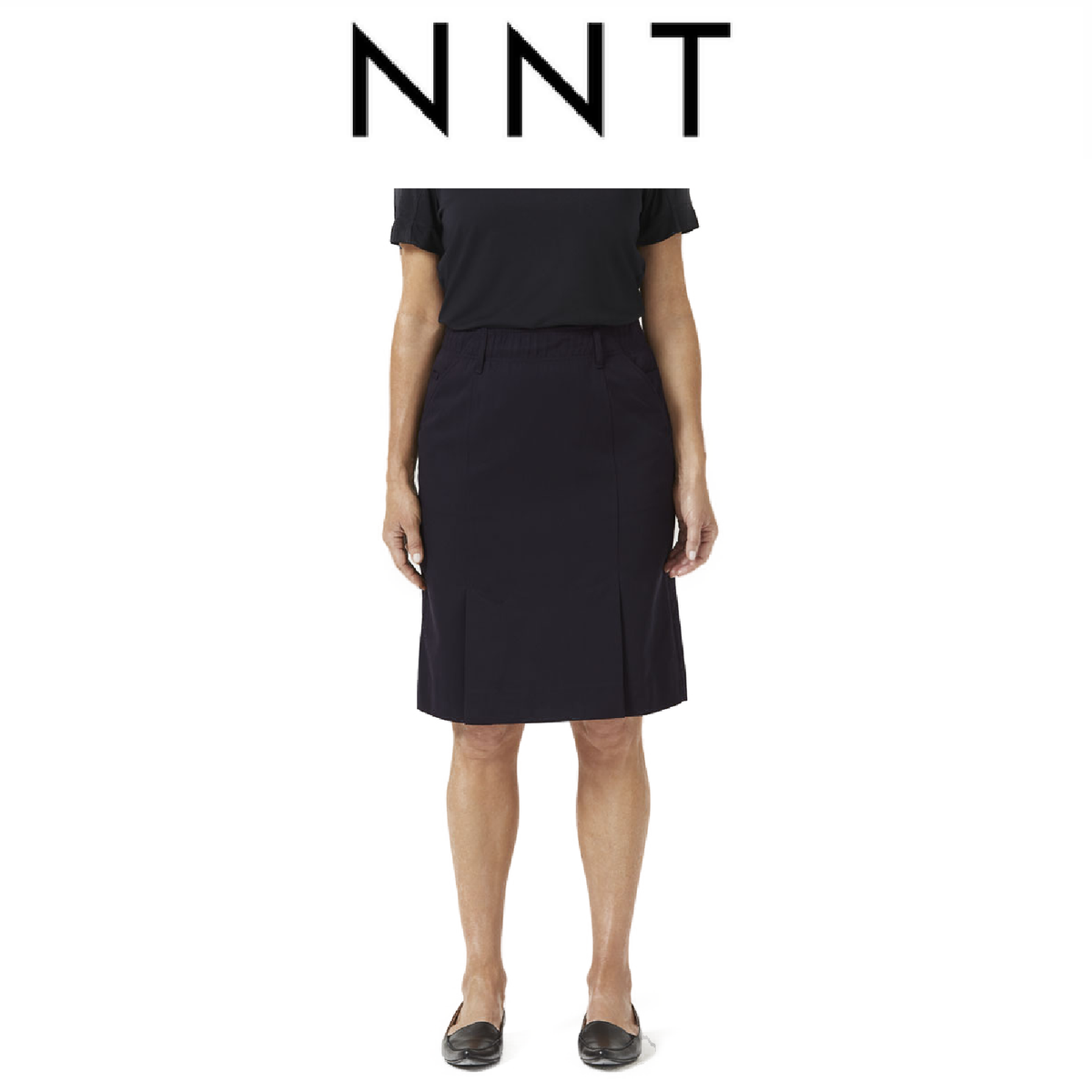 NNT Womens Poly Viscose Gaberdine Flex Waist Pleat Formal Workwear Skirt CAT2QB