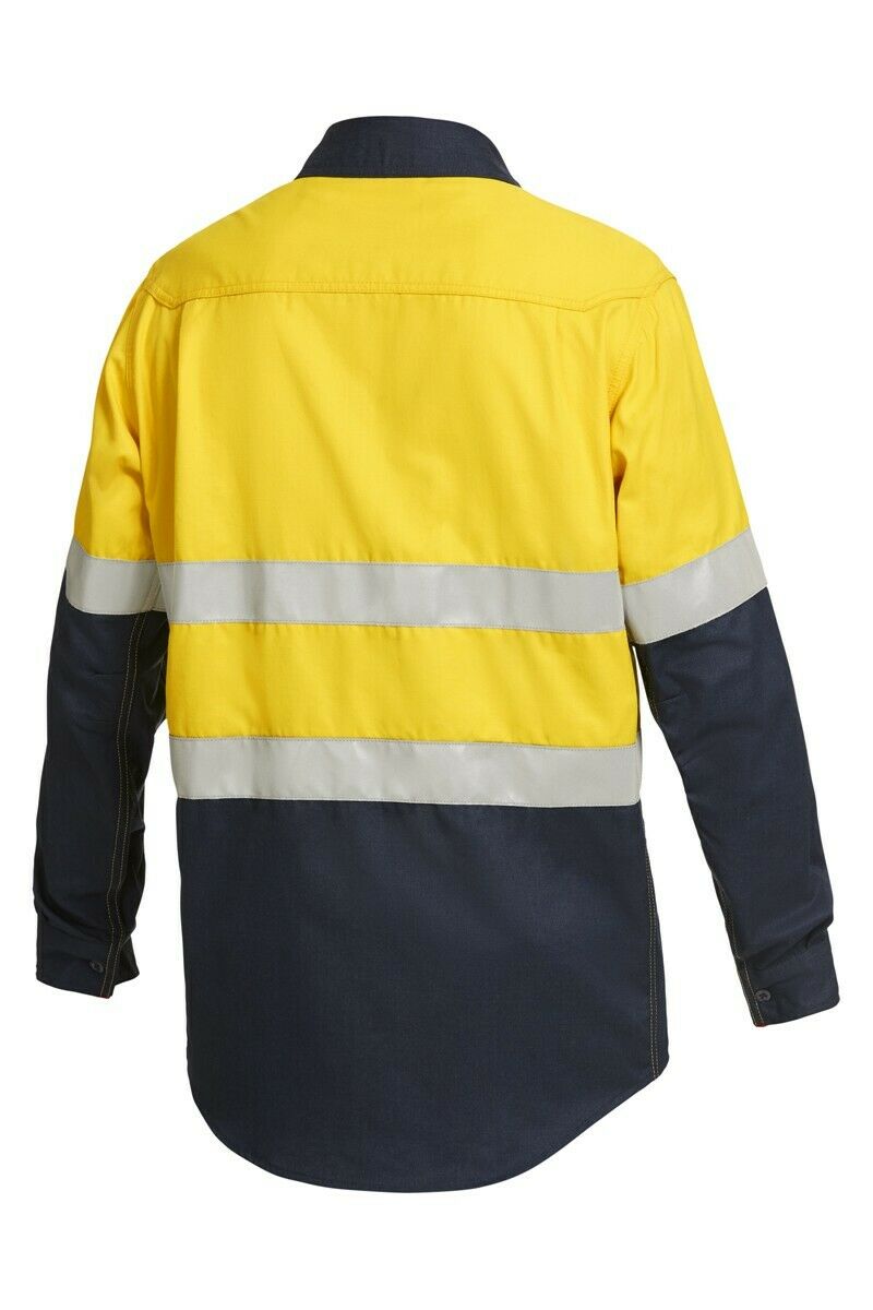 Mens Hard Yakka Protect Mining Work Hi-Vis Fire Resistant Safety Shirt Y04350-Collins Clothing Co