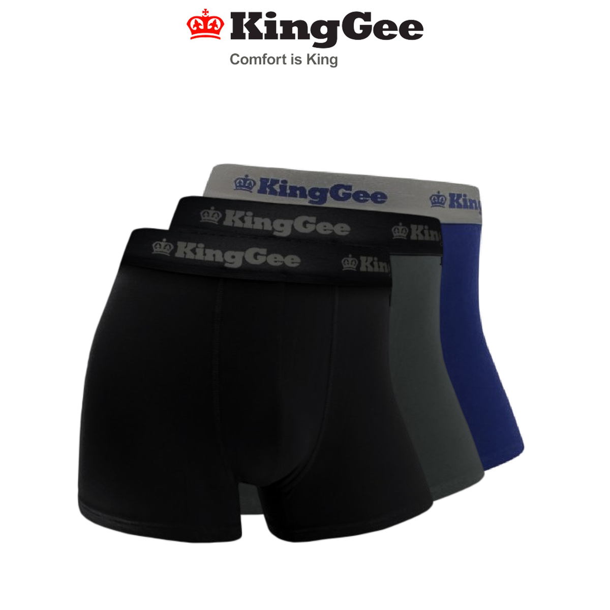 KingGee Mens Bamboo Work Trunk 3 Pack Superior Jocks Comfort Breathable K19005