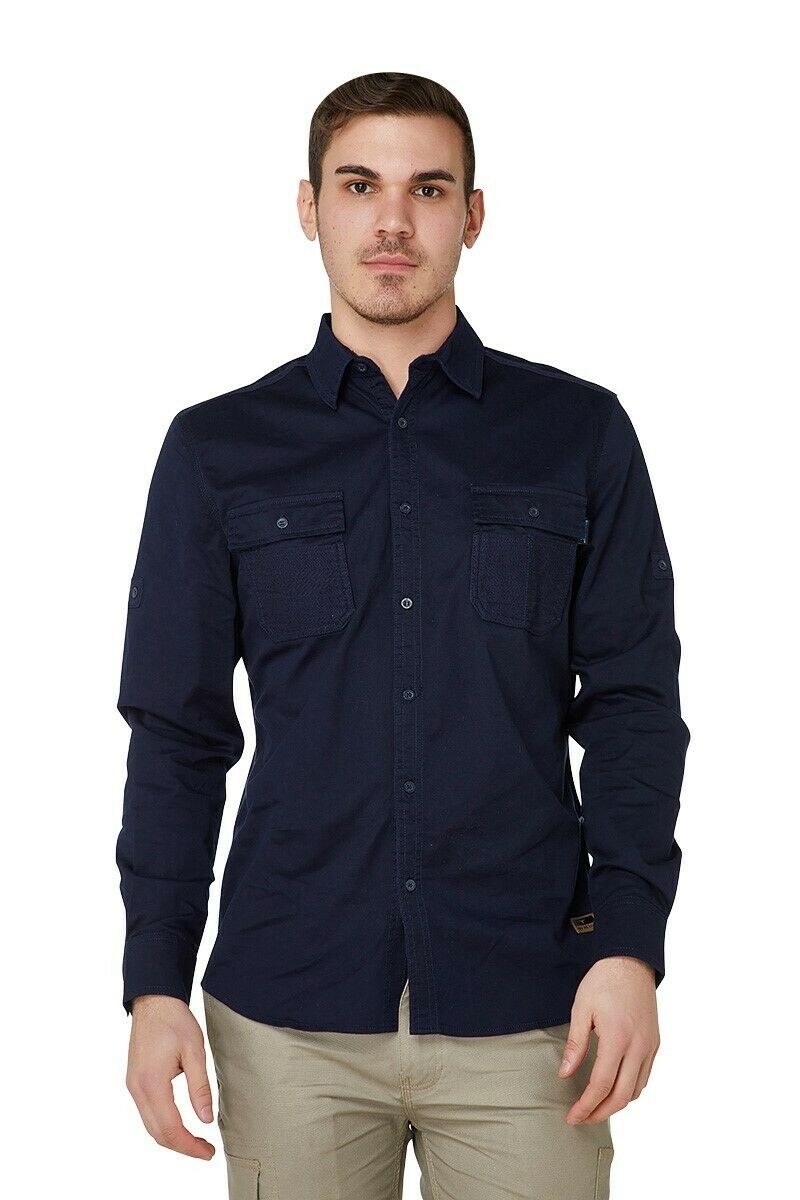 Elwood Mens Utility Shirt Work Casual Shirts Sun Protection Cotton Comfy EWD301-Collins Clothing Co