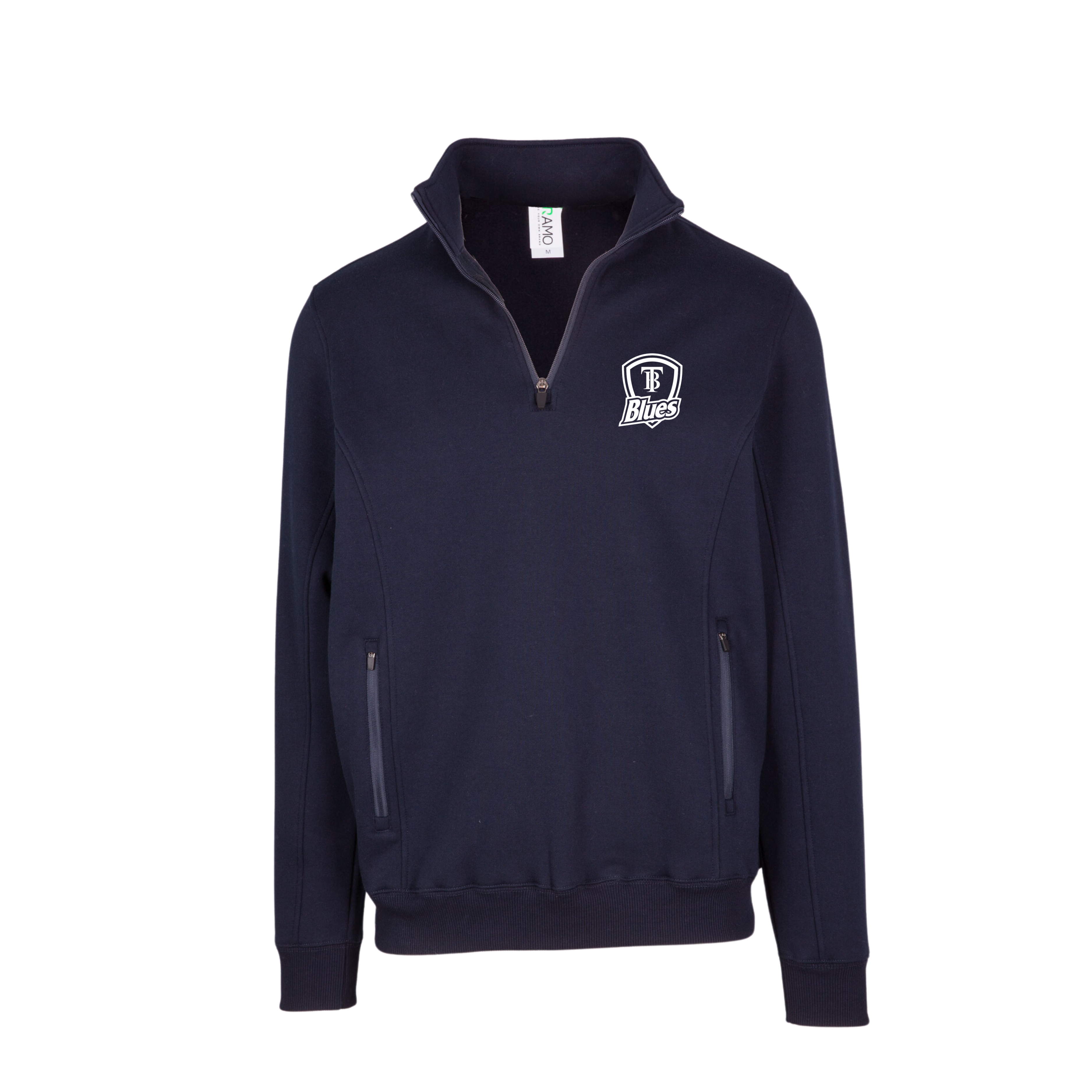 Tumby Bay Blues Mens Enterprise Half Zip Fleece Logo Embroidered Navy F365HZ-Collins Clothing Co