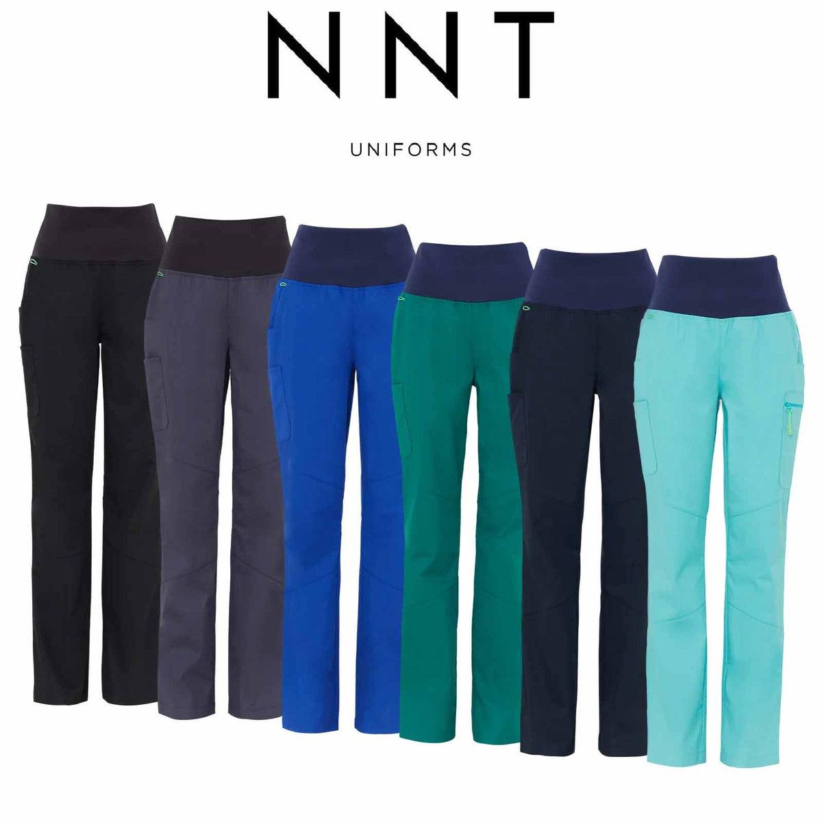 a different colors of nnt womens next gen antibacterial curie scrup  pants elastic  nurse