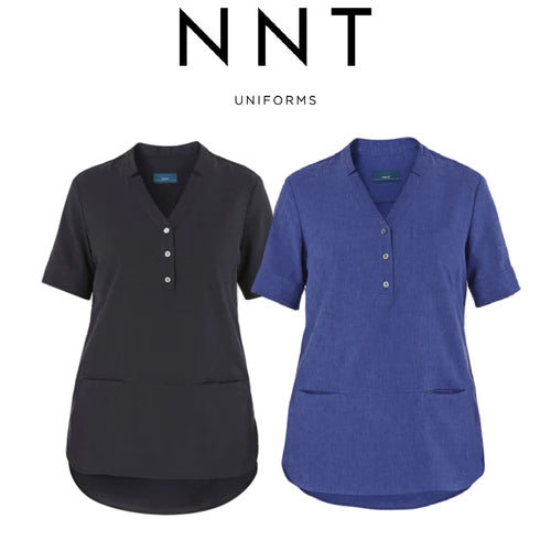 NNT Womens Polylin Short Sleeve Tunic Relaxed Fit Nurse Work Uniform CAT9XQ