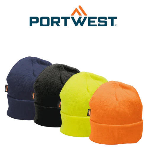 Portwest Mens Beanie Knit Cap Insulatex Lined Performance Cold-Weather Hat B013