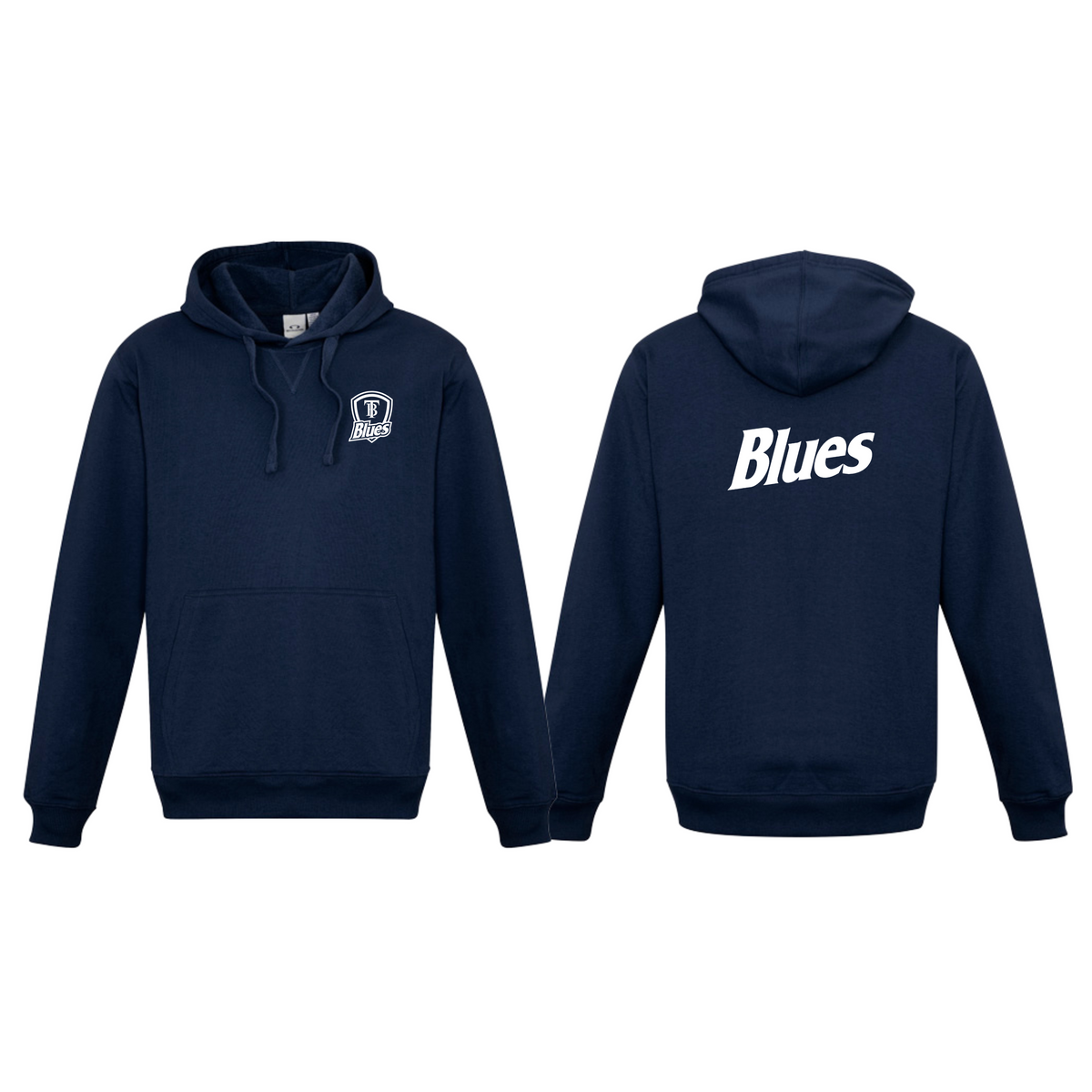 Tumby Bay Blues Mens Crew Hoodie Logo Embroidered Navy SW760M