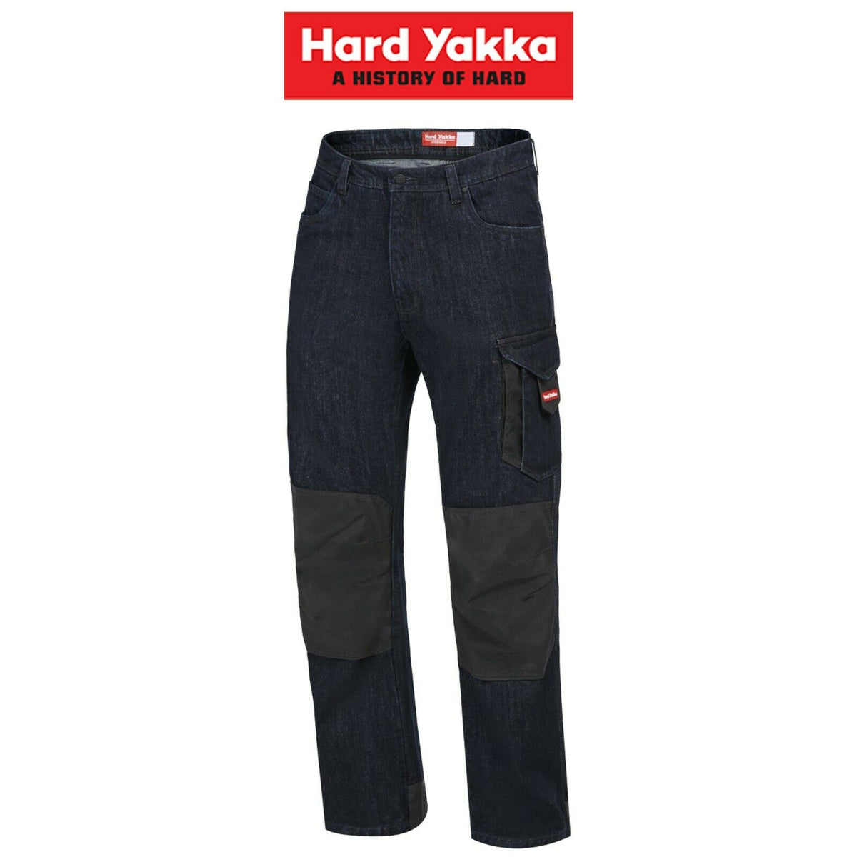 Hard Yakka Legends Denim Work Jeans Cargo Pants Heavy Duty Cordura Y03041