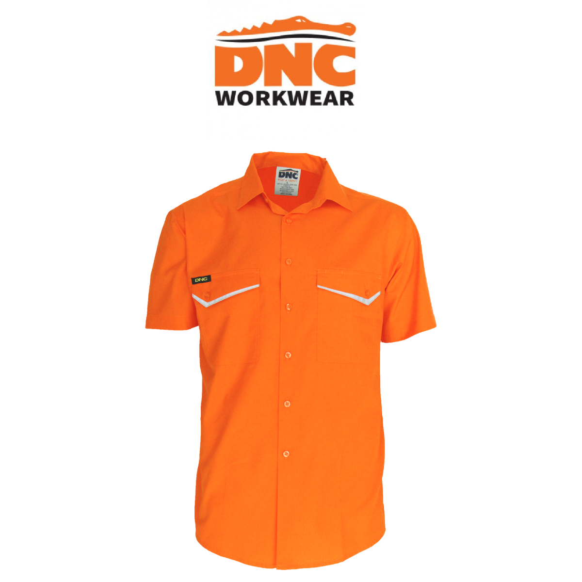 DNC Mens HiVis RipStop Cotton Cool Shirt S/S Lightweight Breathable Comfort 3583
