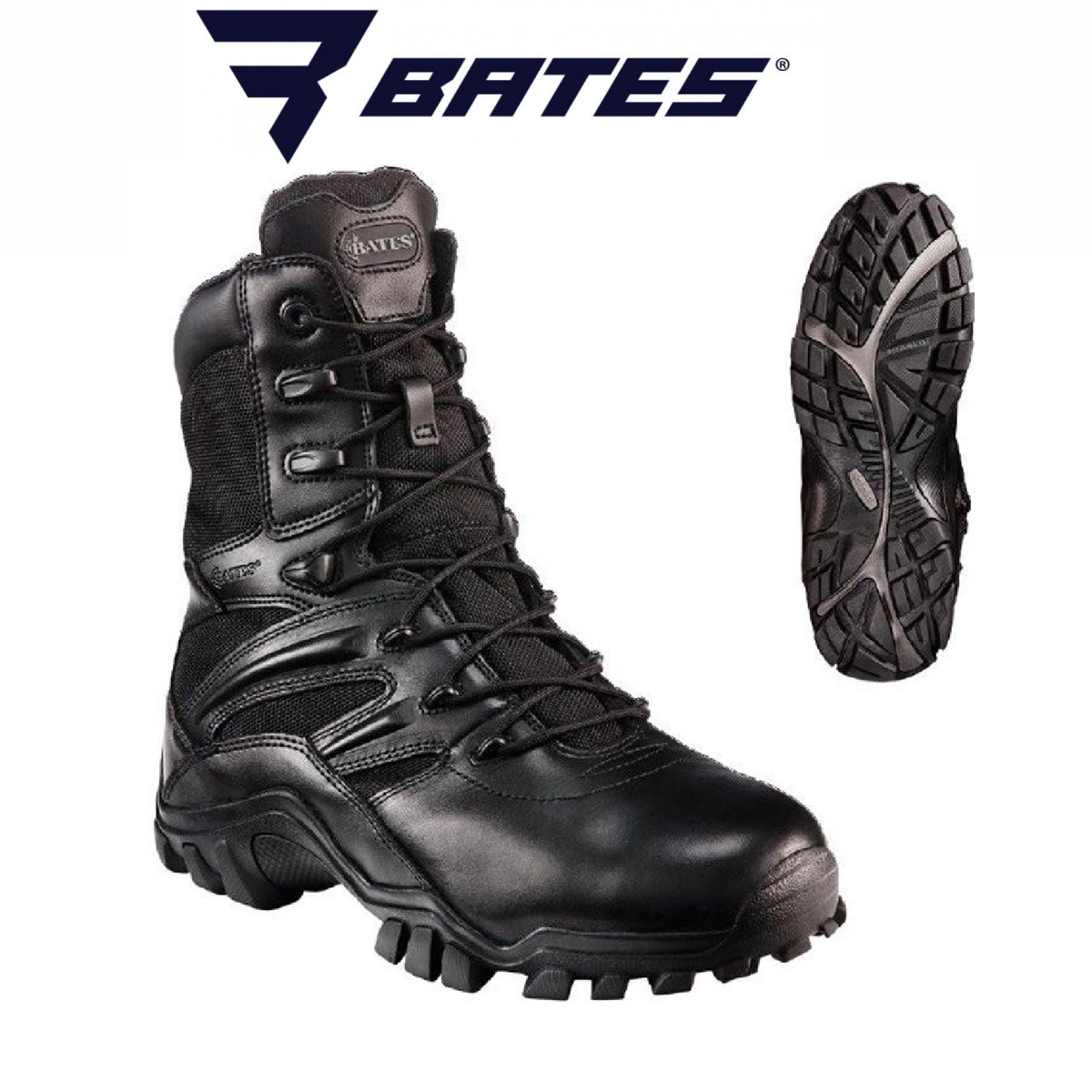 Bates Womens Delta 8 Side Zip Boots Soft Toe Durable Leather Work Safety E72001